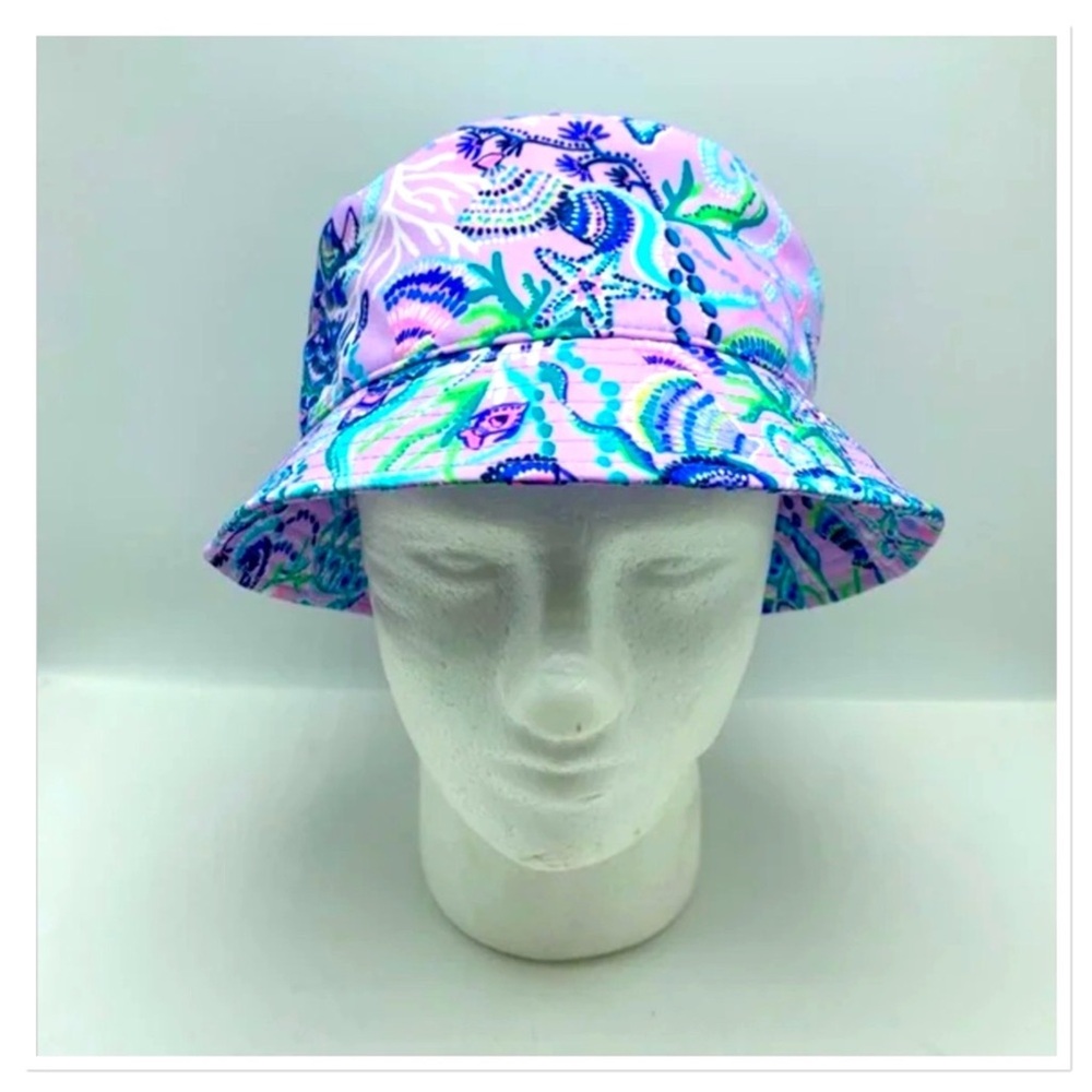 NWT Lilly Pulitzer Bucket Hat Lilac Freesia Mermaid For You New Buttercup